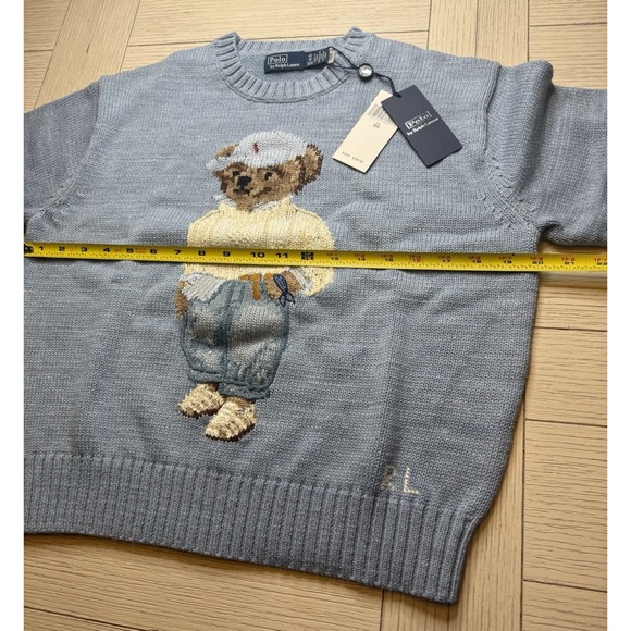 Ralph Lauren NWT Polo Bear Crewneck Sweater Women's Lt Blue. Sz XS MSRP $398 - Picture 8 of 8